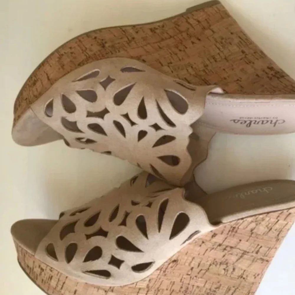 David April Cutout Wedge Sandal